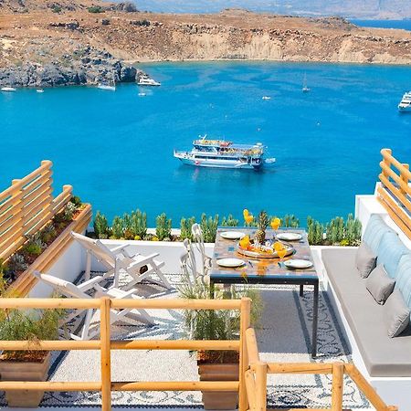 Lindos Shore Summer House With Jacuzzi And Sea View !!! 외부 사진