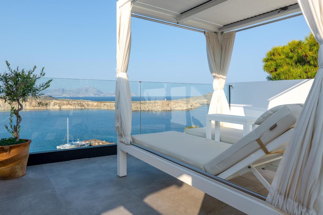 Lindos Shore Summer House With Jacuzzi And Sea View !!! 외부 사진