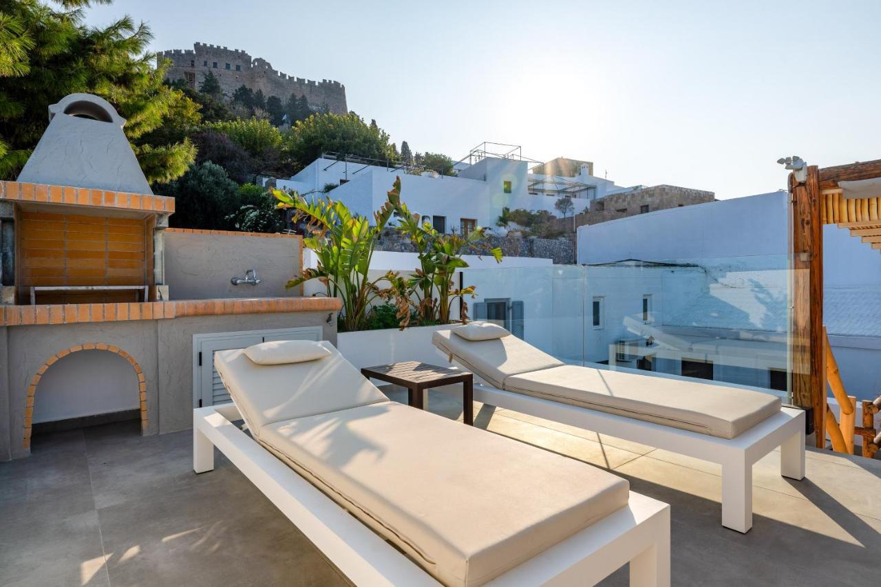 Lindos Shore Summer House With Jacuzzi And Sea View !!! 외부 사진