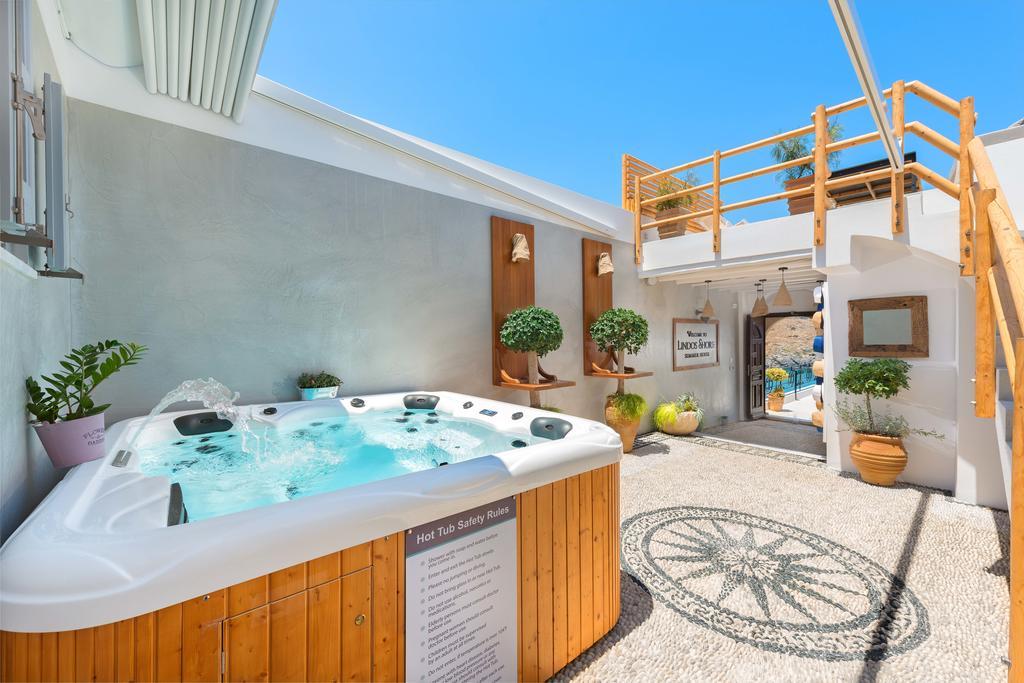 Lindos Shore Summer House With Jacuzzi And Sea View !!! 외부 사진