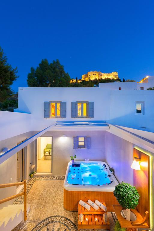Lindos Shore Summer House With Jacuzzi And Sea View !!! 외부 사진